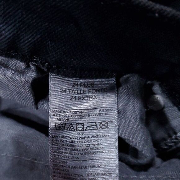 Old Navy High Rise O.G. Straight Ankle Ripped Black Jeans Women's Plus Size 24 - Picture 5 of 11